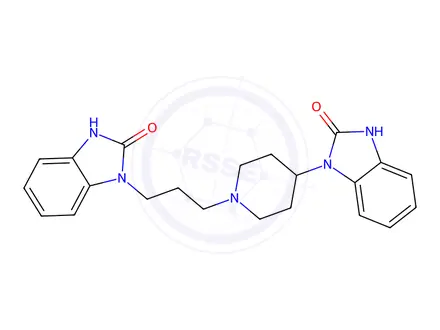 Chemical structure of 1-(3-(4-(2-Oxo-2,3-dihydro-1H-benzo[d]imidazol-1-yl)piperidin-1-yl)propyl)-1,3-dihydro-2H-benzo[d]imidazol-2-one