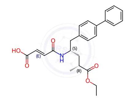 Chemical structure of Sacubitril Maleic Acid (E-Isomer)