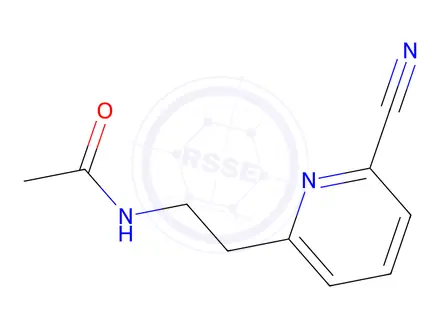Chemical structure of Acetamide, N-[2-(6-cyano-2-pyridinyl)ethyl]-