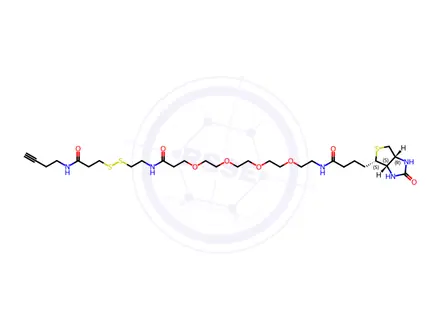 Chemical structure of Biotin-PEG(4)-SS-Alkyne