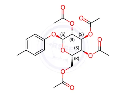 Chemical structure of 4-Methylphenyl tetra-O-acetyl-beta-D-galactopyranoside