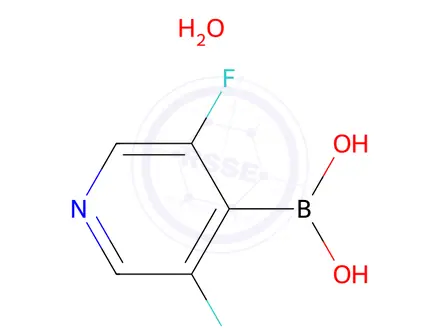 Chemical structure of 3,5-Difluoropyridine-4-boronic acid hydrate