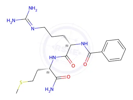 Chemical structure of N-benzoylarginyl-methioninamide