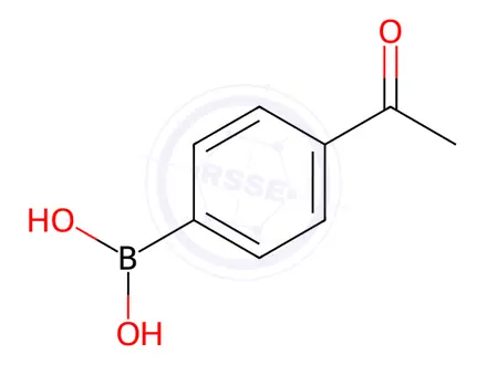 Chemical structure of 4-Acetylphenylboronic acid