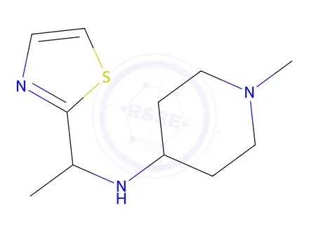 Chemical structure of 1-Methyl-N-(1-(thiazol-2-yl)ethyl)piperidin-4-amine