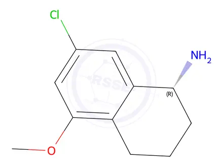 Chemical structure of (R)-7-Chloro-5-methoxy-1,2,3,4-tetrahydronaphthalen-1-amine