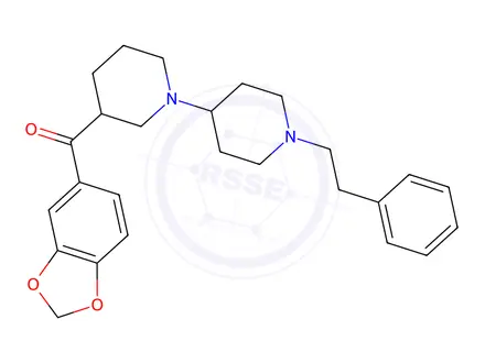 Chemical structure of Benzo[d][1,3]dioxol-5-yl(1-phenethyl-1,4-bipiperidin-3-yl)methanone