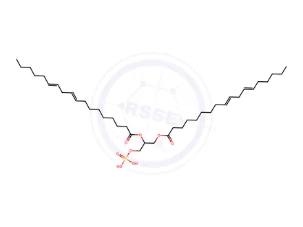 Chemical structure of 1-[(phosphonooxy)methyl]ethane-1,2-diyl bis[(9Z,12Z)-octadeca-9,12-dienoate]