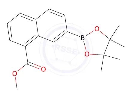 Chemical structure of Methyl 7-(4,4,5,5-tetramethyl-1,3,2-dioxaborolan-2-yl)-1-naphthoate