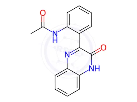 Chemical structure of N-(2-(3-Oxo-3,4-dihydroquinoxalin-2-yl)phenyl)acetamide
