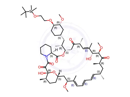 Chemical structure of 42-O-tert-Butyldimethylsilyloxyethyl Rapamycin
