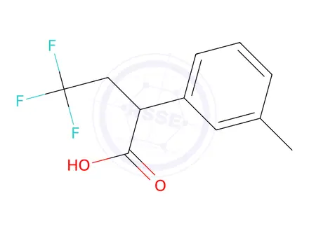 Chemical structure of 4,4,4-Trifluoro-2-(m-tolyl)butanoic acid