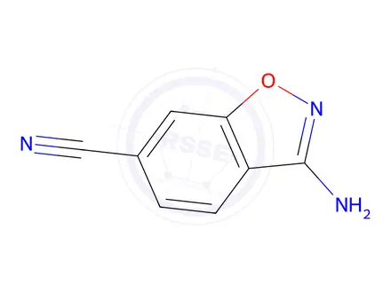 Chemical structure of 3-Amino-1,2-benzisoxazole-6-carbonitrile