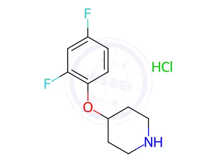 Chemical structure of 4-(2,4-Difluorophenoxy)piperidine hydrochloride