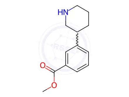 Chemical structure of 3-(3-METHOXYCARBONYLPHENYL) PIPERIDINE HCL