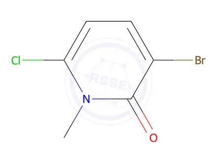 Chemical structure of 3-Bromo-6-chloro-1-methylpyridin-2(1H)-one