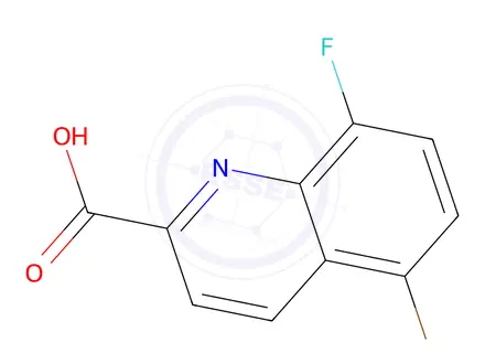 Chemical structure of 5-Bromo-8-fluoroquinoline-2-carboxylic acid