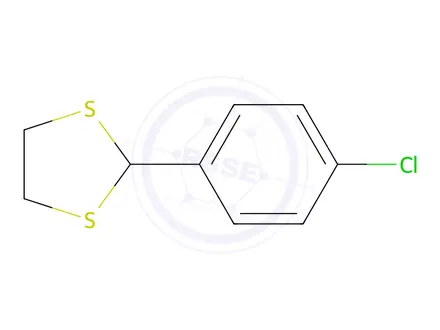 Chemical structure of 4-Chlorobenzaldehyde ethane-1,2-diyl dithioacetal