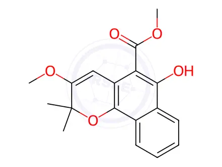Chemical structure of 3-Methoxymollugin