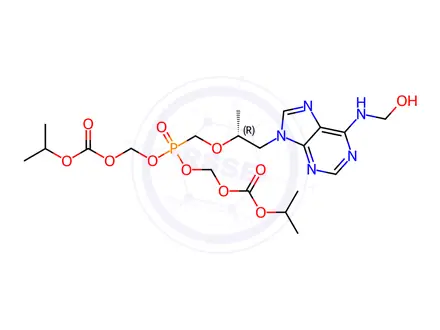 Chemical structure of 6N-Hydroxymethyl Tenofovir Disoproxil