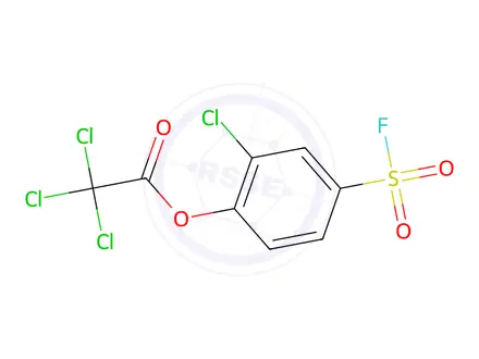 Chemical structure of Trichloroacetic acid 2-chloro-4-(fluorosulfonyl)phenyl ester
