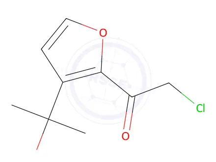 Chemical structure of Ethanone, 2-chloro-1-[3-(1-hydroxy-1-methylethyl)-2-furanyl]-(9CI)