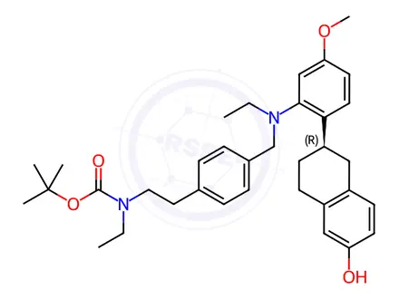 Chemical structure of Boc-Elacestrant