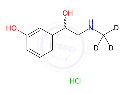 Chemical structure of rac-Phenylephrine-d3 Hydrochloride