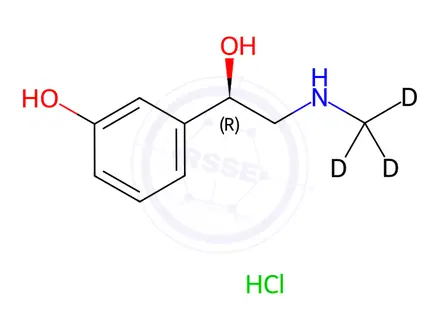 Chemical structure of Phenylephrine-d3 HCl (Methyl-d3)