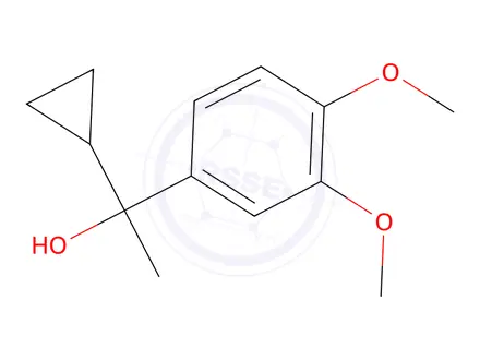 Chemical structure of 1-cyclopropyl-1-(3,4-dimethoxyphenyl)ethanol