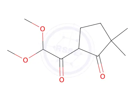 Chemical structure of 5-(2,2-Dimethoxyacetyl)-2,2-dimethylcyclopentan-1-one