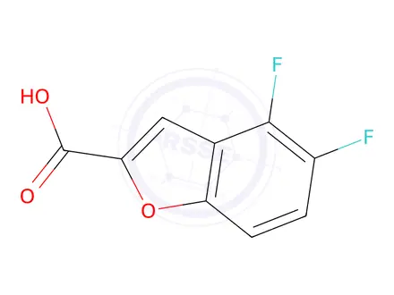 Chemical structure of 4,5-difluoro-1-benzofuran-2-carboxylic acid