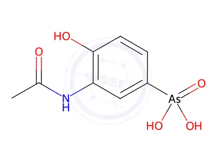 Chemical structure of Acetarsone