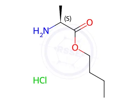 Chemical structure of (S)-Butyl 2-aminopropanoate hydrochloride