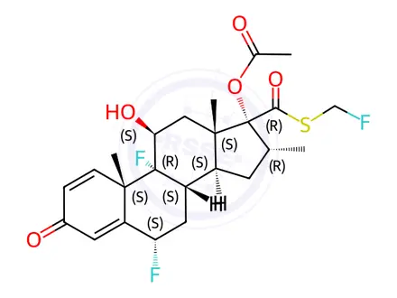 Chemical structure of Fluticasone Propionate Impurity C