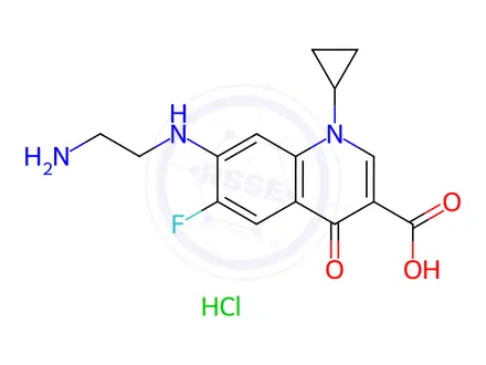 Chemical structure of Ciprofloxacin EP Impurity C HCl