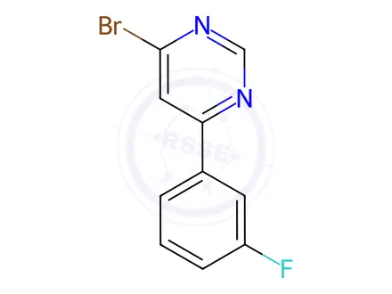 Chemical structure of 4-bromo-6-(3-fluorophenyl)pyrimidine
