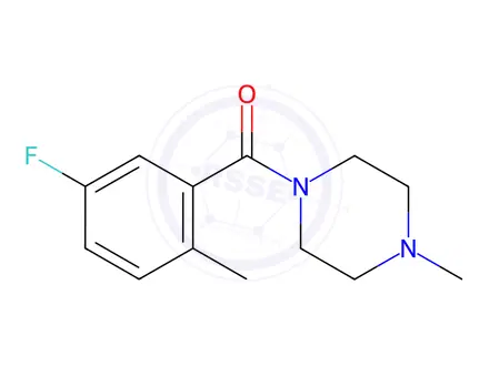 Chemical structure of (5-FLUORO-2-METHYLPHENYL)(4-METHYLPIPERAZIN-1-YL)METHANON