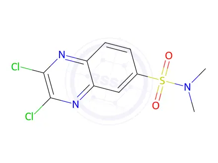Chemical structure of 2,3-Dichloro-N,N-dimethylquinoxaline-6-sulfonamide
