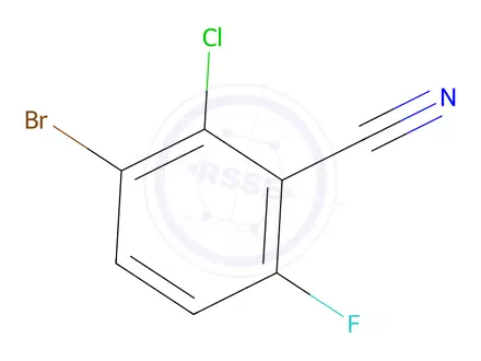 Chemical structure of 3-bromo-2-chloro-6-fluorobenzonitrile