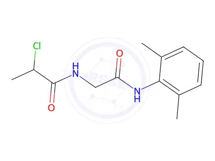Chemical structure of 2-Chloro-N-{[(2,6-Dimethylphenyl)Carbamoyl]Methyl}Propanamide