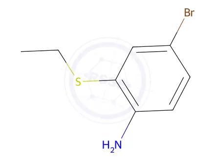 Chemical structure of 4-Bromo-2-(ethylsulfanyl)aniline