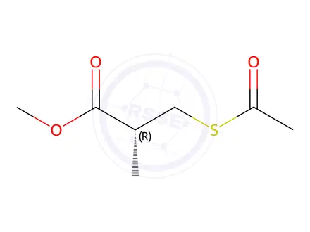 Chemical structure of Methyl (R)-(+)-3-(Acetylthio)-2-Methylpropionate