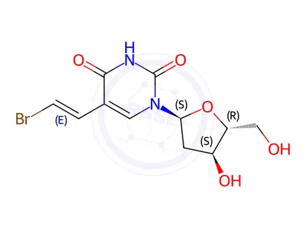 Chemical structure of alfa-(E)-Brivudine