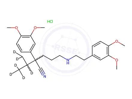 Chemical structure of Nor Verapamil-[D7] Hydrochloride
