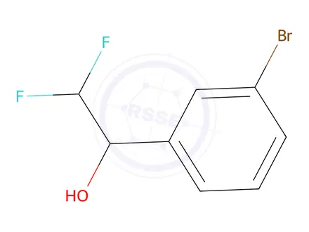 Chemical structure of 1-(3-bromophenyl)-2,2-difluoroethan-1-ol 1540018-38-9
