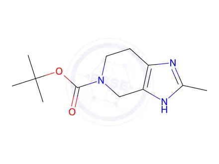 Chemical structure of Tert-butyl 2-methyl-3,4,6,7-tetrahydro-5H-imidazo[4,5-c]pyridine-5-carboxylate