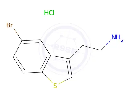 Chemical structure of 2-(5-Bromobenzo[b]thiophen-3-yl)ethanamine hydrochloride