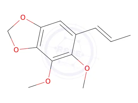 Chemical structure of 4,5-Dimethoxy-6-(1-propenyl)-1,3-benzodioxole
