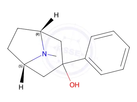 Chemical structure of (1β,5β)-8-Methyl-3β-phenyl-8-azabicyclo[3.2.1]octan-3α-ol